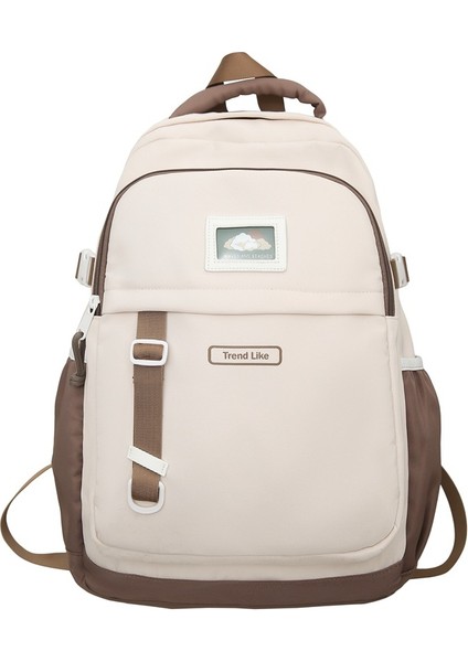 Kontrast Renk Modaya Uygun Öğrenci Okul Çantası Büyük Kapasiteli Banliyö Sırt Çantası Basit Moda Aşınmaya Dayanıklı Sırt Çantası (Yurt Dışından)