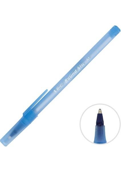 Round Stick Tükenmez Kalem 1.00 mm Mavi fırsatları