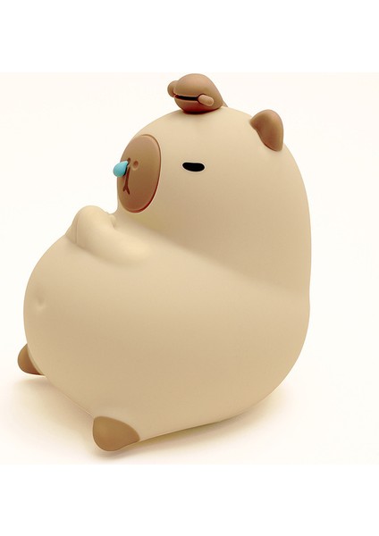 Dış Ticaret Kapibara Silikon Gece Lambası Şarj Edilebilir Karartma Pat Işık Yatak Odası Başucu Yumuşak Işık Zamanlayıcı Uyku Lambası (Yurt Dışından)