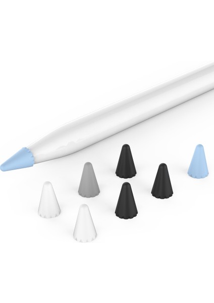 Apple Pencil Için 2. Nesil1. Nesil Kalem Ucu Kapağı Stylus Kalem Ucu Silikon Kılıf 8 Adet (Yurt Dışından)