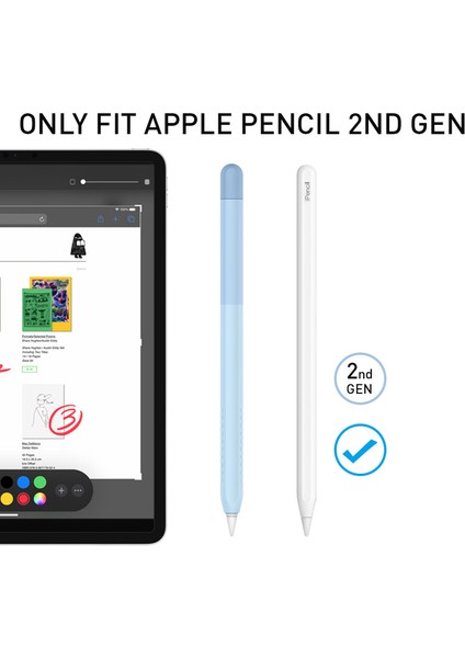 Apple Pencil 2. Nesil Için Silikon Kılıf , Renkli Ultra Ince Stylus Kalem Kutusu (Yurt Dışından) modelleri