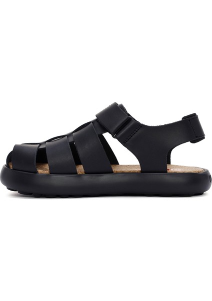 Erkek Siyah Pelotas Flota Deri Sandalet K100938 modelleri