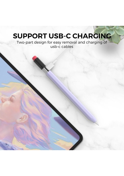 Ahastyle PT180-3 Apple Pencil Için (Usb-C) Stylus Pen Yumuşak Silikon Kılıf (Yurt Dışından)