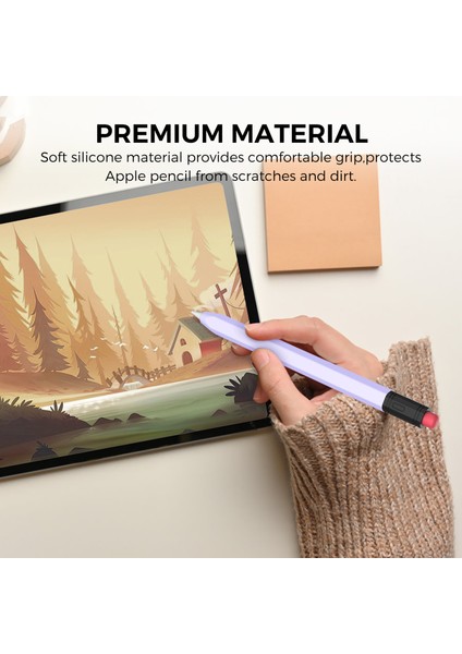 Ahastyle PT180-3 Apple Pencil Için (Usb-C) Stylus Pen Yumuşak Silikon Kılıf (Yurt Dışından)