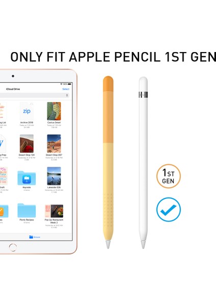 Ahastyle PT102-1 Apple Pencil Için Silikon Kılıf 1. Nesil (Yurt Dışından)