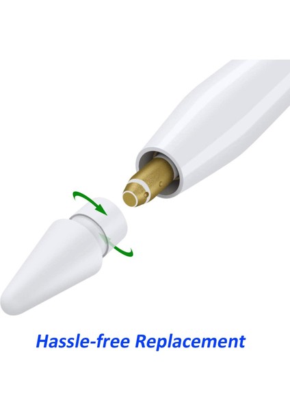 Apple Pencil Için Jel Kalem Ucu Dokunmatik Kalem Ucu Yedek Uç (1. ve 2. Nesil) (Yurt Dışından)
