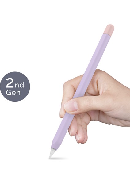 Forestl Digital Ahastyle PT65-2 Apple Pencil 2. Nesil Için Silikon Kılıf , Kontrast Renkli Stylus Kalem Yumuşak Koruyucu Kapak (Yurt Dışından)