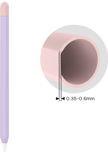 Forestl Digital Ahastyle PT65-2 Apple Pencil 2. Nesil Için Silikon Kılıf , Kontrast Renkli Stylus Kalem Yumuşak Koruyucu Kapak (Yurt Dışından)