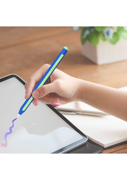 Forestl Digital Apple Pencil Için 2. Nesil Stylus Pen Silikon Kılıf Çift Renkli Koruyucu Kapak + (Yurt Dışından)