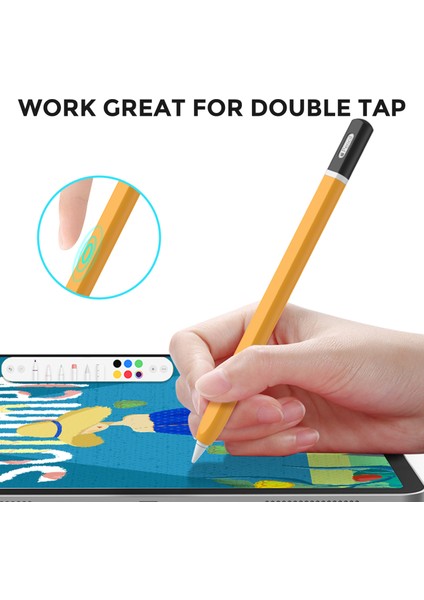 Ahastyle PT-JY16 Apple Pencil Için 2. Nesil Silikon Kılıf Stylus Kalem Kaymaz Kapak (Yurt Dışından)