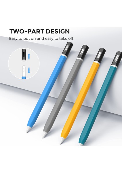 Ahastyle PT-JY16 Apple Pencil Için 2. Nesil Silikon Kılıf Stylus Kalem Kaymaz Kapak (Yurt Dışından)