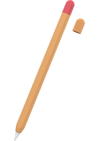 Ahastyle PT65-2 Apple Pencil Için 2. Nesil Dokunmatik Kalem Koruyucu Kılıf Kontrast Renk Stylus Kalem Silikon Kılıf (Yurt Dışından)