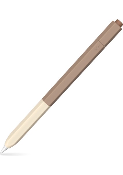 Ahastyle PT-LC05 Apple Pencil Için 2. Nesil Silikon Kılıf Çift Renkli Stylus Kapak Çay Kahves (Yurt Dışından)