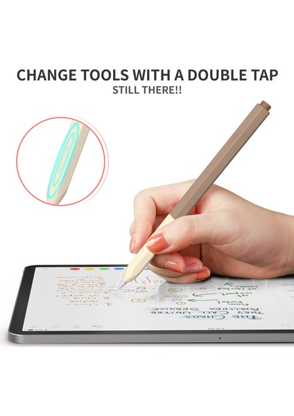 Ahastyle PT-LC05 Apple Pencil Için 2. Nesil Silikon Kılıf Çift Renkli Stylus Kapak Çay Kahves (Yurt Dışından) fiyatları