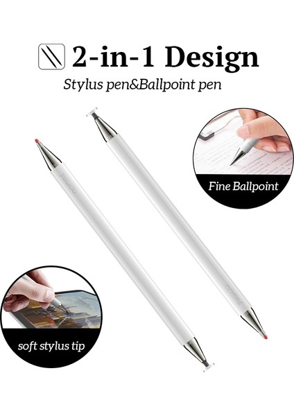 Yesıdo ST04 iPhone iPad Tablet Yazma ve Çizim Için Tükenmez Kalemli Dokunmatik Ekran Kapasitif Stylus (Yurt Dışından)