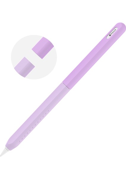 Stoyobe Apple Pencil 2. Nesil Silikon Kılıf Düşmeyi Önleyici 2 Parçalı Kalem Koruyucu Kapak Dereceli (Yurt Dışından)