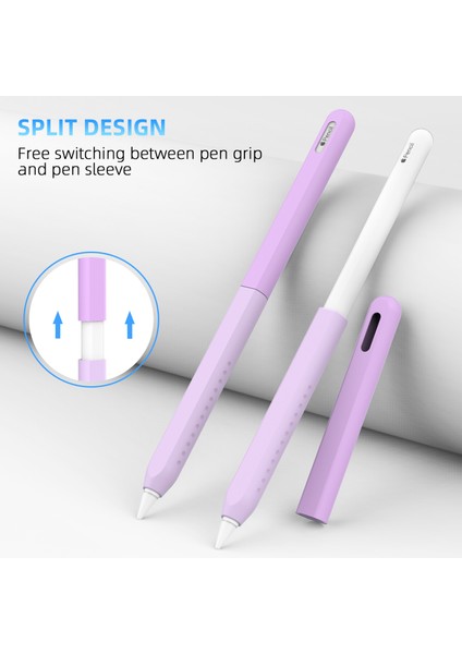 Stoyobe Apple Pencil 2. Nesil Silikon Kılıf Düşmeyi Önleyici 2 Parçalı Kalem Koruyucu Kapak Dereceli (Yurt Dışından) modelleri