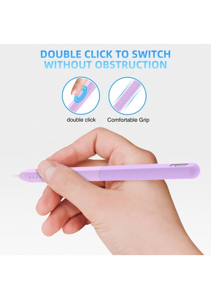 Stoyobe Apple Pencil 2. Nesil Silikon Kılıf Düşmeyi Önleyici 2 Parçalı Kalem Koruyucu Kapak Dereceli (Yurt Dışından) indirimleri