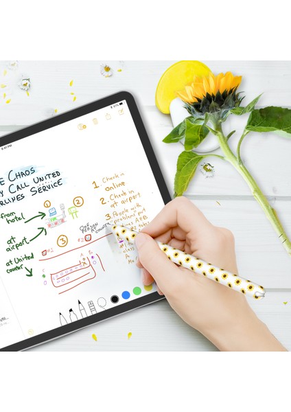 Ahastyle PT65-SF Apple Pencil Için Kalem Kılıf ı 2. Nesil,ayçiçeği Desenli Stylus Kalem Silikon Kılıf Koruyucu Kapak (Yurt Dışından)