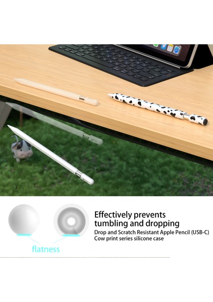 Apple Pencil (Usb-C) Silikon Kılıf Inek Desenli Stylus Kalem Koruyucu Kılıf Kapak (Yurt Dışından)
