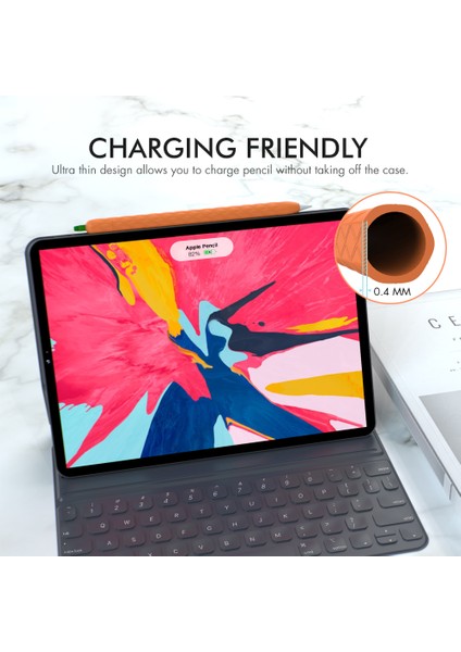 Ahastyle PT106-2 Apple Pencil 2. Nesil Stylus Pen Silikon Kılıf (Yurt Dışından)