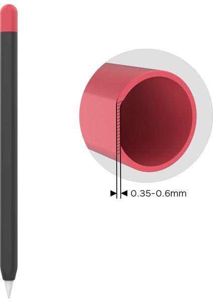 Ahastyle PT65-2 Apple Pencil 2. Nesil Için Silikon Kılıf , Kontrast Renkli Stylus Kalem Yumuşak Koruyucu Kapak (Yurt Dışından) fırsatları