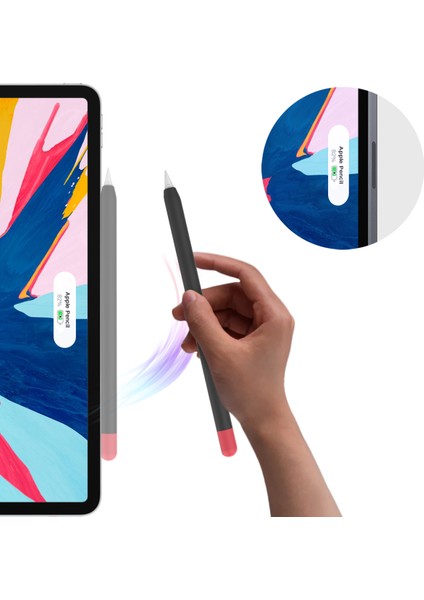 Ahastyle PT65-2 Apple Pencil 2. Nesil Için Silikon Kılıf , Kontrast Renkli Stylus Kalem Yumuşak Koruyucu Kapak (Yurt Dışından) indirimleri