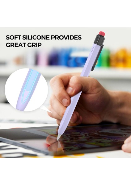 Ahastyle PT180-2-K Apple Pencil 2. Nesil Retro Silikon Kılıf Stylus Kalem Koruyucu Kapak (Yurt Dışından)