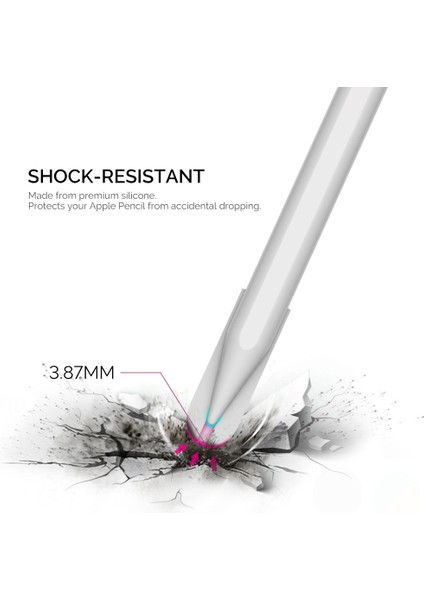 Ahastyle PT92 Apple Kalem 2nd1st Nesil 3 Adet Kapasitif Stylus Uç Kol Silikon Koruyucu Kapak (Yurt Dışından) fırsatları