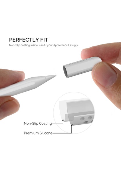 Ahastyle PT92 Apple Kalem 2nd1st Nesil 3 Adet Kapasitif Stylus Uç Kol Silikon Koruyucu Kapak (Yurt Dışından) indirimleri