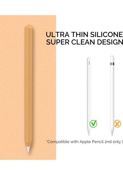 Ahastyle PT65 Apple Pencil 2. Nesil Için Silikon Kılıf , Stylus Pen Koruyucu Kılıf Kapağı (Yurt Dışından)