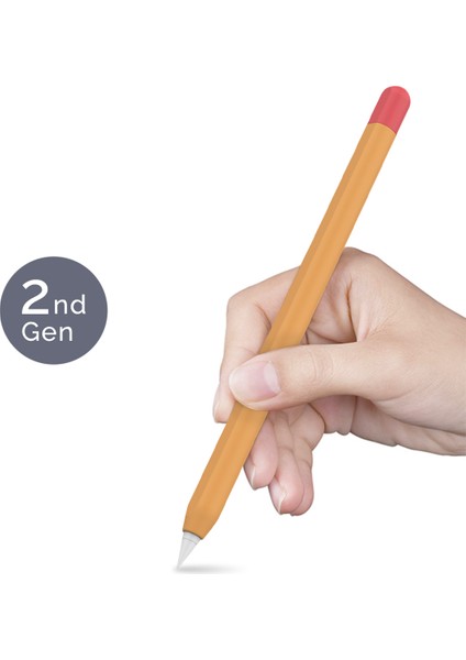 Ahastyle PT65-2 Apple Pencil 2. Nesil Için Silikon Kılıf , Kontrast Renkli Stylus Pen Yumuşak Koruyucu Kapak (Yurt Dışından)
