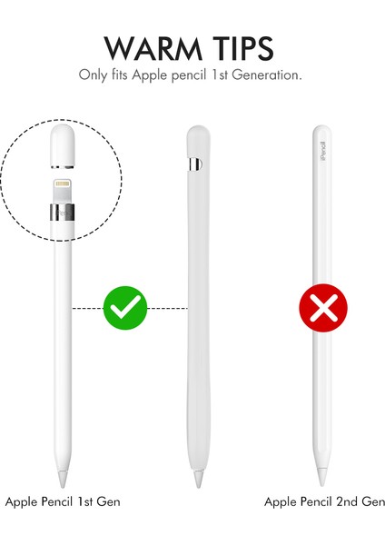 Ahastyle PT93 Apple Pencil 1. Nesil Için Silikon Kılıf , Stylus Kalem Kılıf ı Skin-Touch Kapasitif Kalem Kapağı (Yurt Dışından) fiyatları