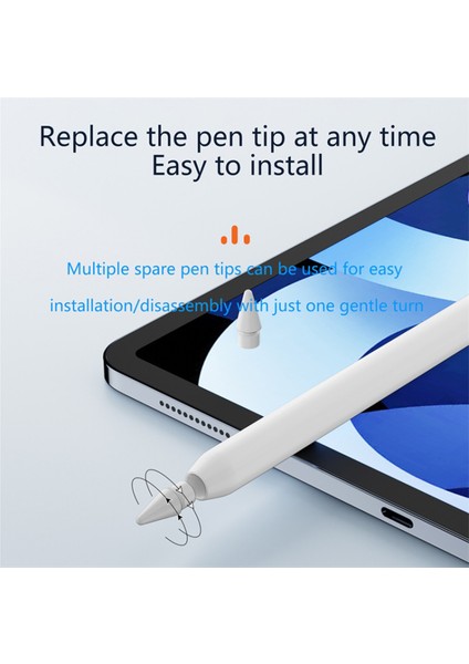 Apple Kalem Için 2.1. Nesil Kapasitif Stylus Kalem Ucu Yedek Dokunmatik Ekran Kalemi Ucu (Yurt Dışından)