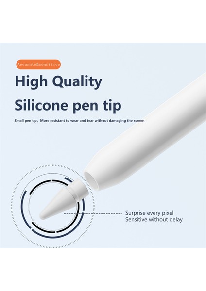 Apple Kalem Için 2.1. Nesil Kapasitif Stylus Kalem Ucu Yedek Dokunmatik Ekran Kalemi Ucu (Yurt Dışından)