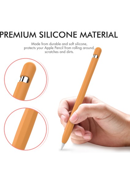 Ahastyle PT93 Apple Pencil 1. Nesil Için Silikon Kılıf , Stylus Kalem Kılıf ı Skin-Touch Kapasitif Kalem Kapağı (Yurt Dışından)