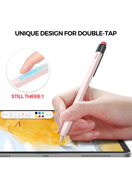 Ahastyle PT80-2-K Apple Pencil 2. Nesil Yumuşak Silikon Kapak Stylus Kalem Kol (Yurt Dışından)