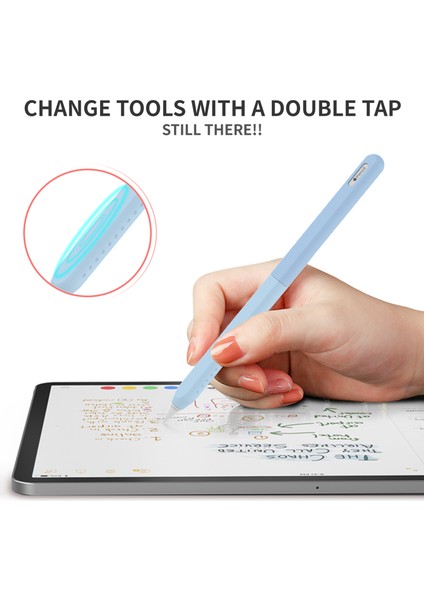 Ahastyle PT182 Apple Pencil Için Silikon Stylus Kalem Kapağı 2. Nesil, Renk Ekleme Retro Kapasitif Stylus Kol (Yurt Dışından) fiyatları