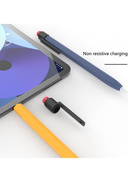 Forestl Digital Ahastyle PT180-1-K Apple Pencil 1. Nesil Kol Stylus Kalem Retro Kılıf Silikon Koruyucu Kapak (Yurt Dışından)