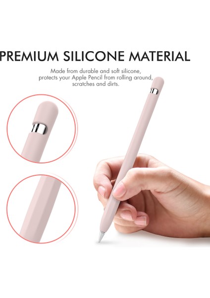 Ahastyle PT93 Apple Pencil Için Silikon Kılıf 1. Nesil, Stylus Kalem Kılıf ı Skin-Touch Kapasitif Kalem Kapağı (Yurt Dışından)