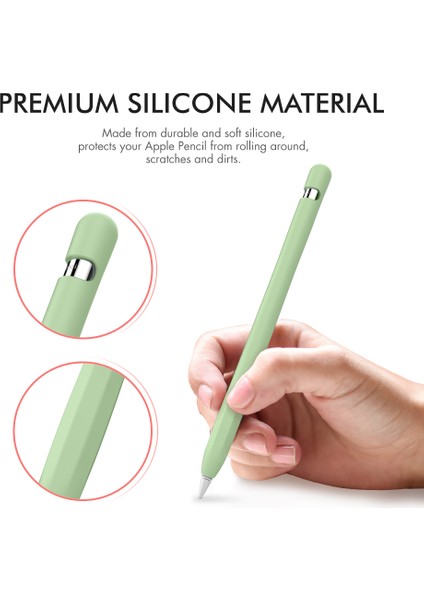 Ahastyle PT93 Apple Pencil 1. Nesil Için Silikon Kılıf , Stylus Kalem Kılıf ı Ten Dokunuşlu Kapasitif Kalem Kapağı (Yurt Dışından) modelleri