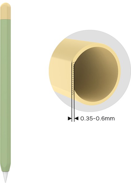 Forestl Digital Ahastyle PT65-2 Apple Pencil 2. Nesil Için Silikon Kılıf , Kontrast Renkli Stylus Pen Yumuşak Koruyucu Kapak (Yurt Dışından)