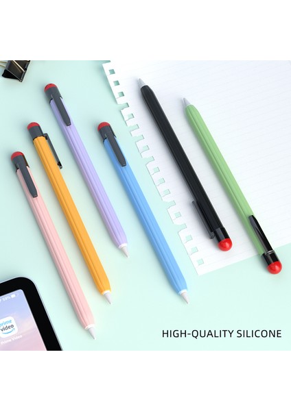 Apple Pencil Için 2. Nesil Silikon Kılıf Darbeye Dalı Ultra Ince Stylus Kalem Kapağı, Klipsli Tam (Yurt Dışından)