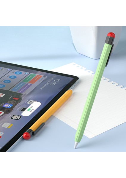 Apple Pencil Için 2. Nesil Silikon Kılıf Darbeye Dalı Ultra Ince Stylus Kalem Kapağı, Klipsli Tam (Yurt Dışından)