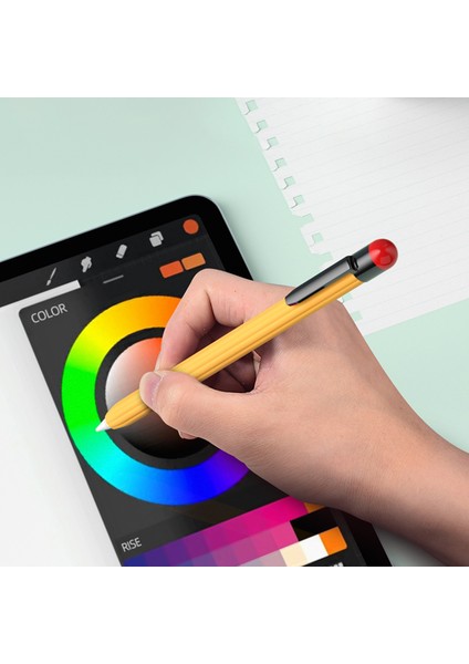 Apple Pencil Için 2. Nesil Silikon Kılıf Darbeye Dalı Ultra Ince Stylus Kalem Kapağı, Klipsli Tam (Yurt Dışından)