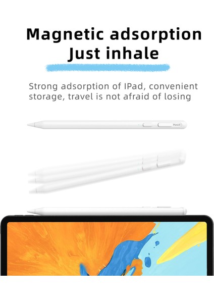 S-IP01 iPad Için Manyetik Kapasitif Kalem, Dokunmatik Ekran Yazma Çizim Stylus Kalem Kalem (Yurt Dışından)