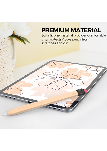 Ahastyle PT80-2-K Apple Pencil 2. Nesil Yumuşak Silikon Kapak Stylus Kalem Kol (Yurt Dışından)