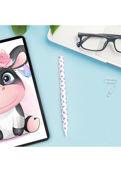 Ahastyle PT65CW Apple Pencil 2. Nesil Sevimli Inek Desenli Stylus Kalem Kapağı Silikon Koruyucu Kılıf (Yurt Dışından)
