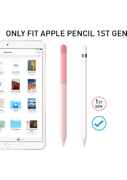 Ahastyle PT102-1 Apple Pencil Için Silikon Kılıf 1. Nesil (Yurt Dışından)
