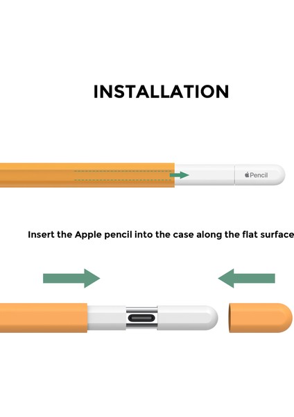 Ahastyle PT65-3 Apple Pencil Için (Usb-C) Silikon Kılıf Düşmeyi Önleyici Kalem Koruyucu Kapak (Yurt Dışından)